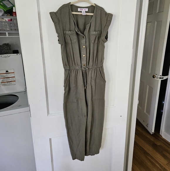 Japna Kids Other - Stylish Sleeveless Khaki Jumpsuit for Kids